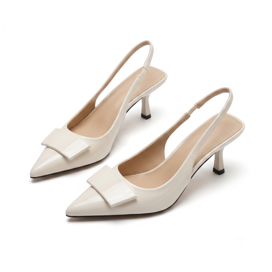 Hannah | Tacones slingback para oficina con tacón kitten