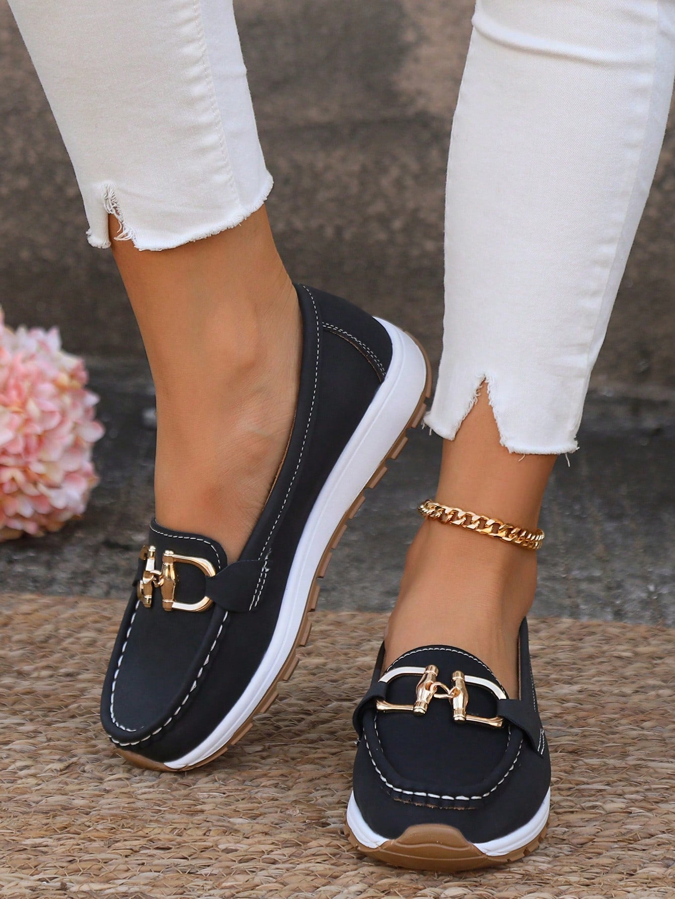 Elly - Mocasines con hebilla chic