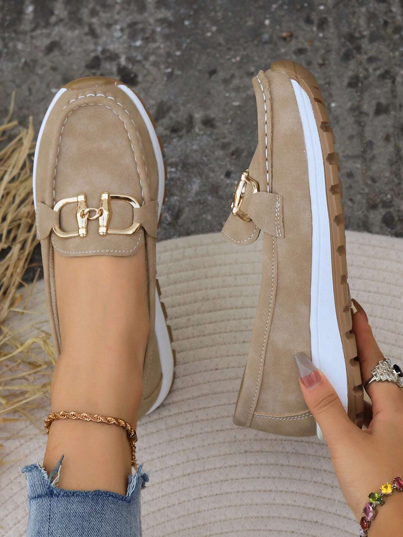 Elly - Mocasines con hebilla chic