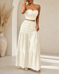 Aria | Conjunto de falda maxi fruncida