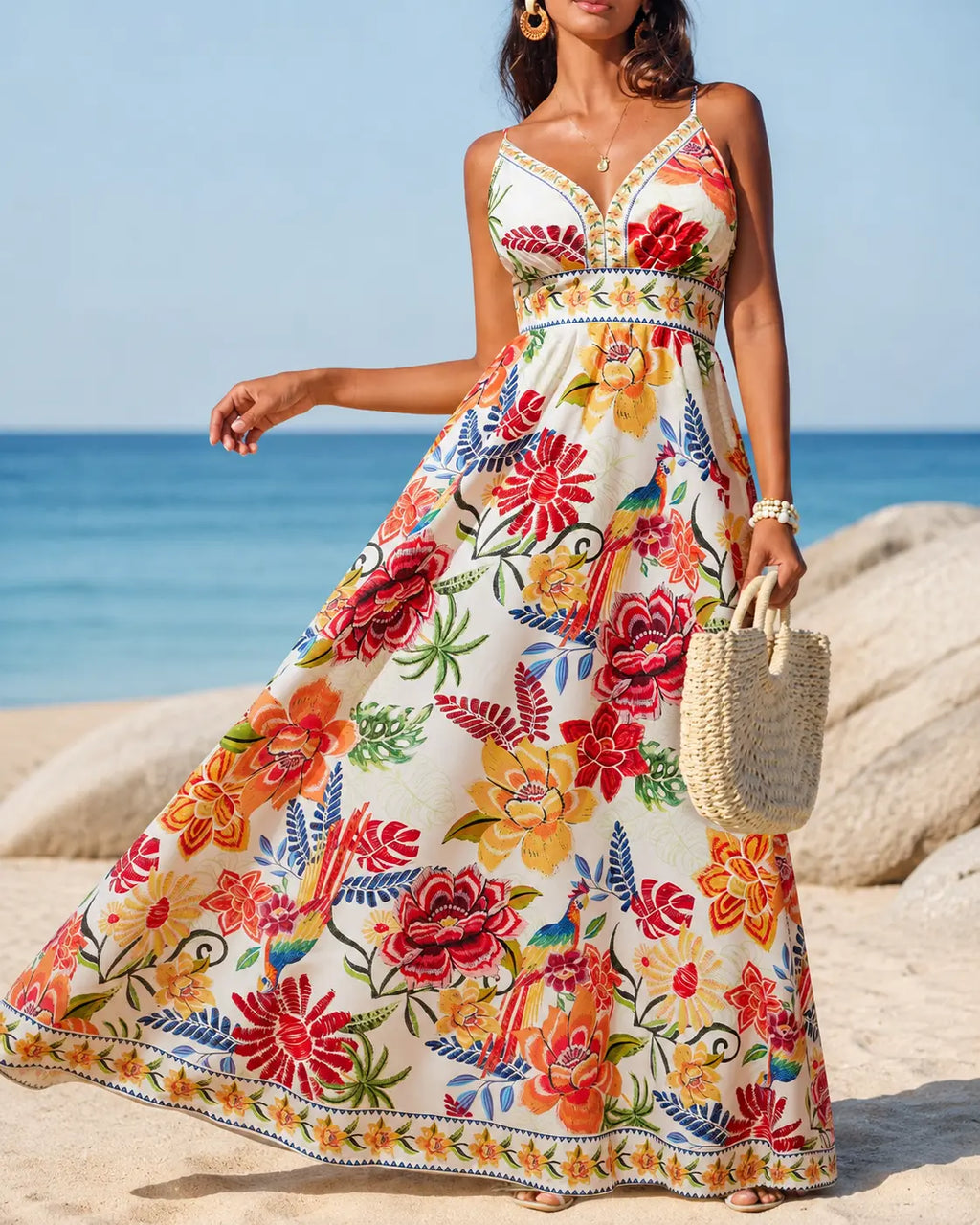 Marbella | Vestido Maxi Floral Tropical