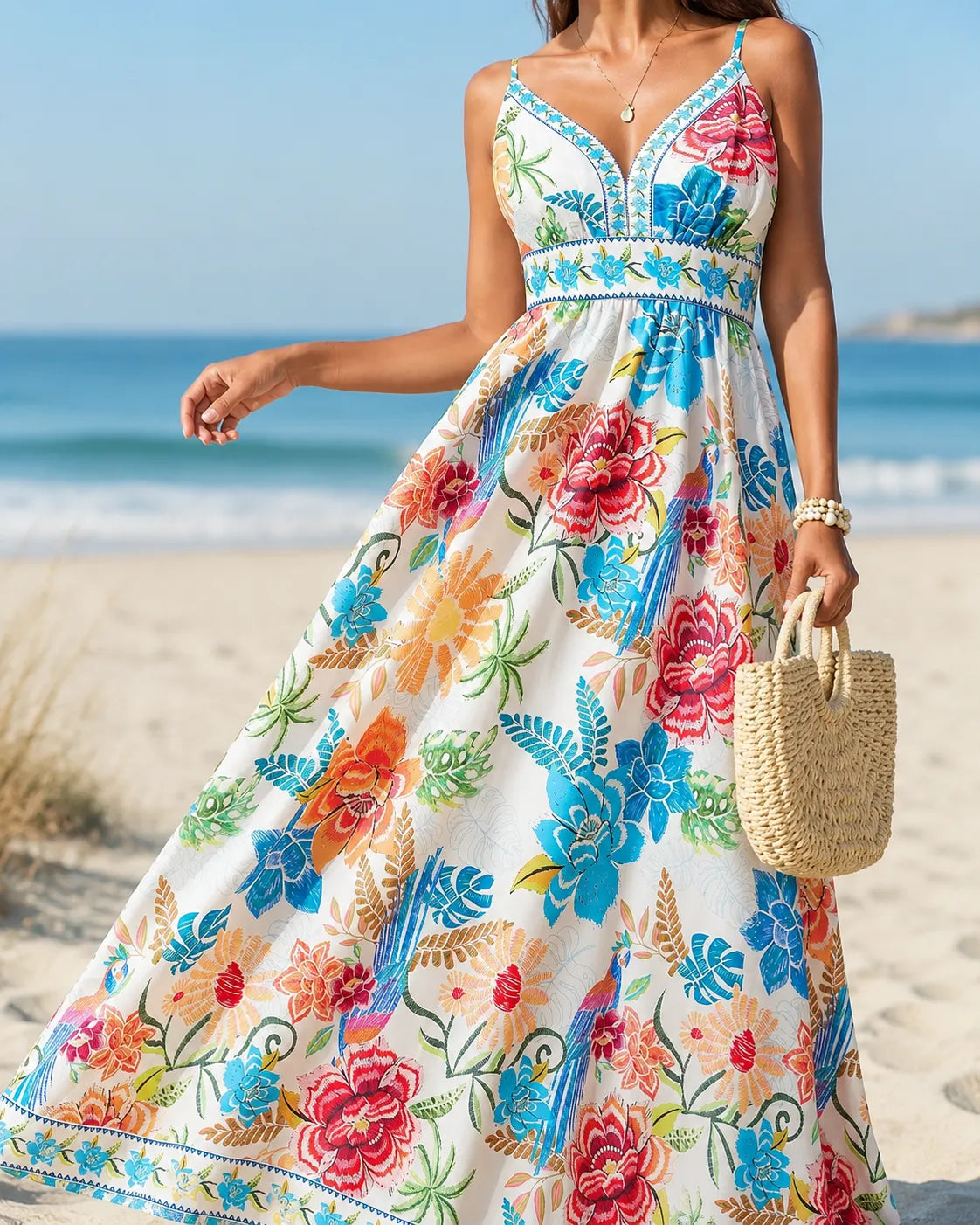 Marbella | Vestido Maxi Floral Tropical