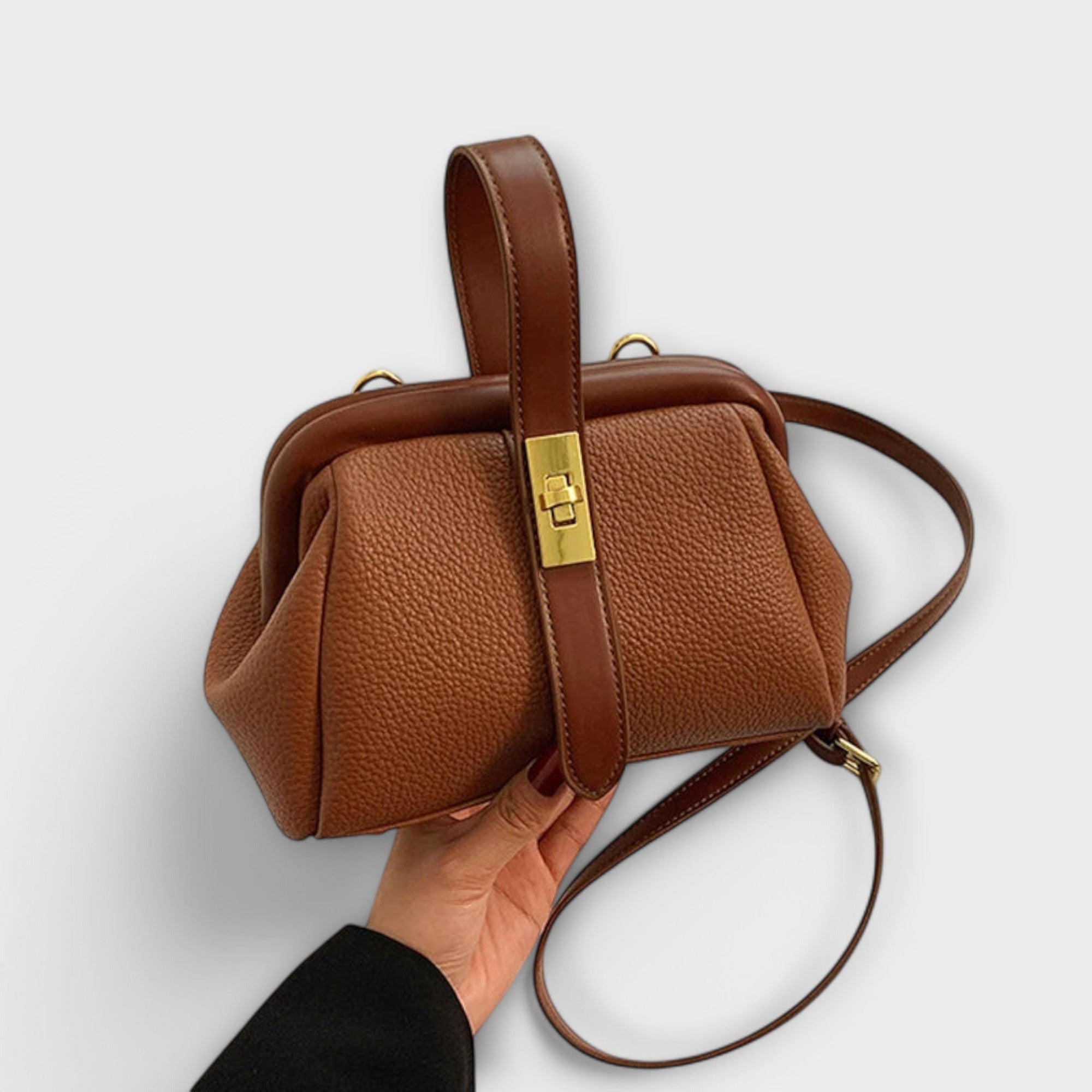 Hadleigh | Bolso cruzado mini para mujer con asa superior y broche giratorio