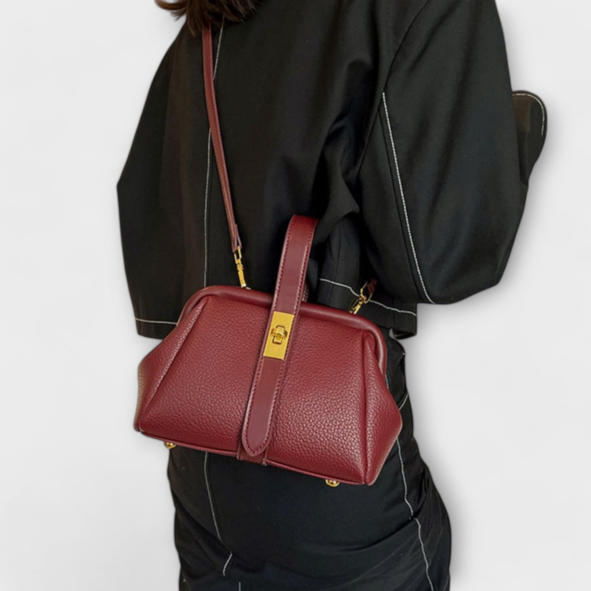 Hadleigh | Bolso cruzado mini para mujer con asa superior y broche giratorio