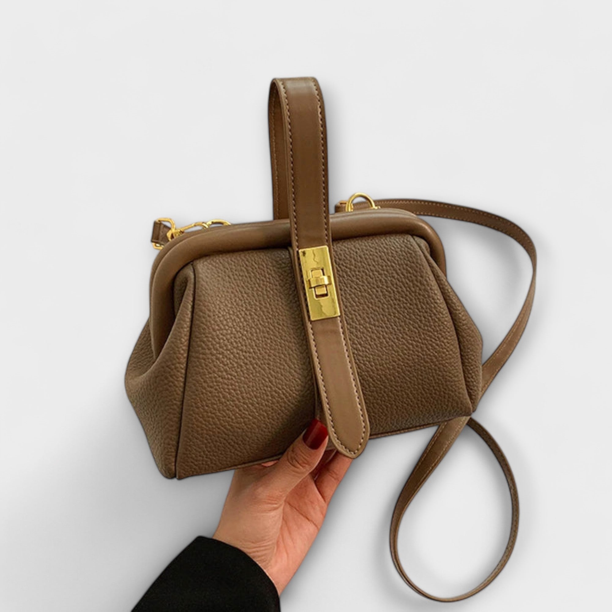 Hadleigh | Bolso cruzado mini para mujer con asa superior y broche giratorio