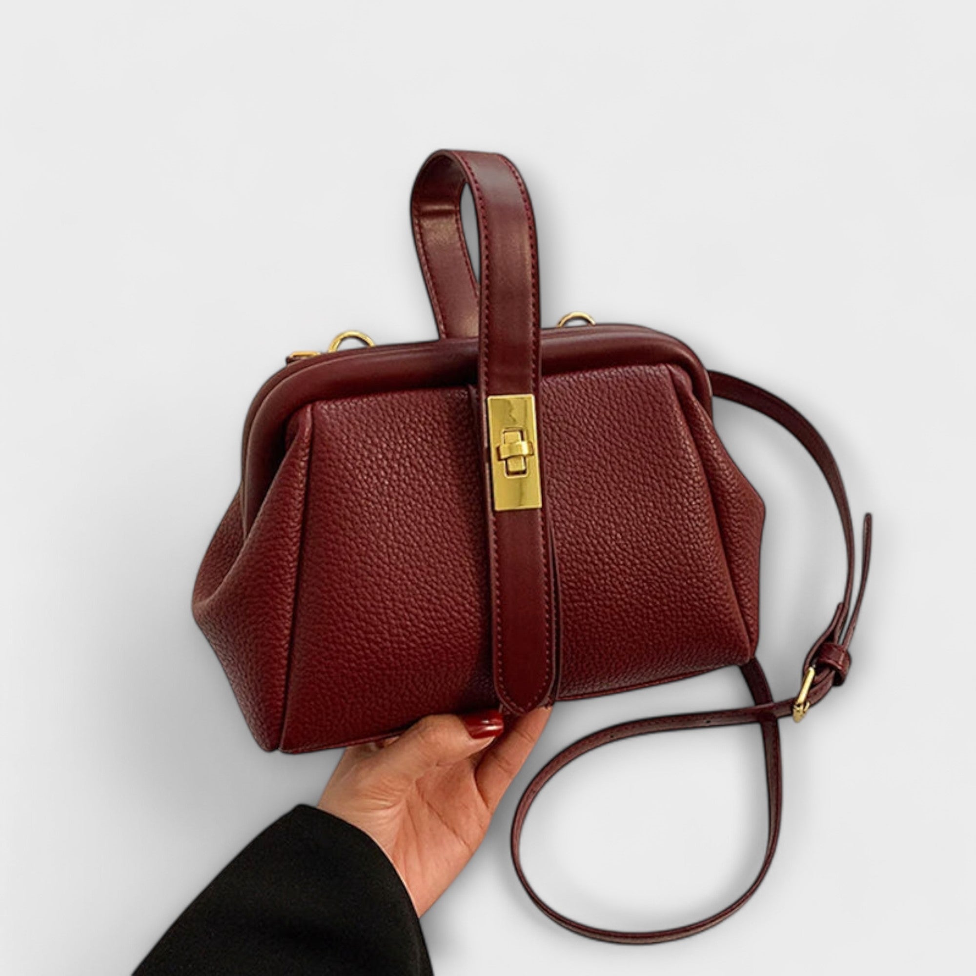Hadleigh | Bolso cruzado mini para mujer con asa superior y broche giratorio