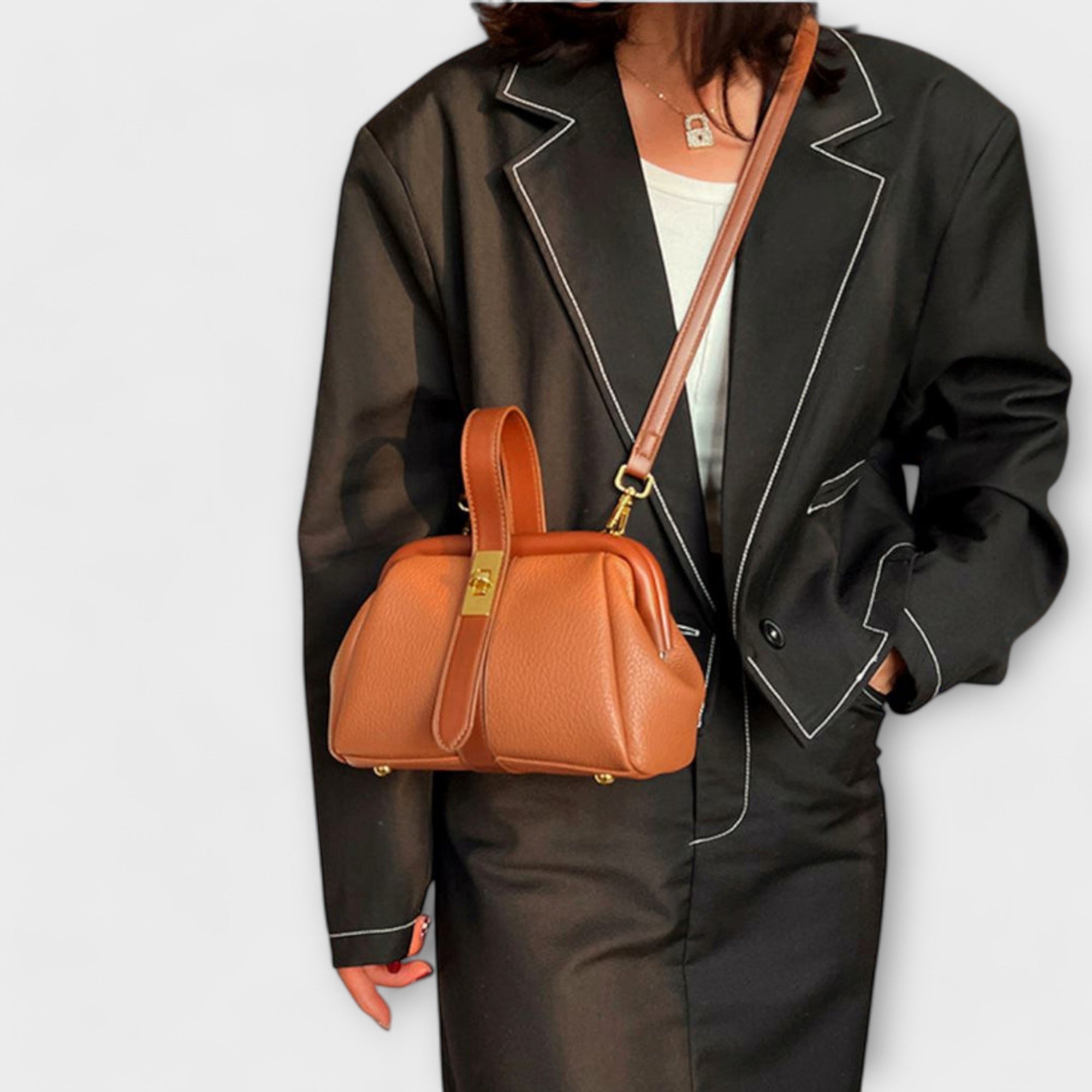 Hadleigh | Bolso cruzado mini para mujer con asa superior y broche giratorio