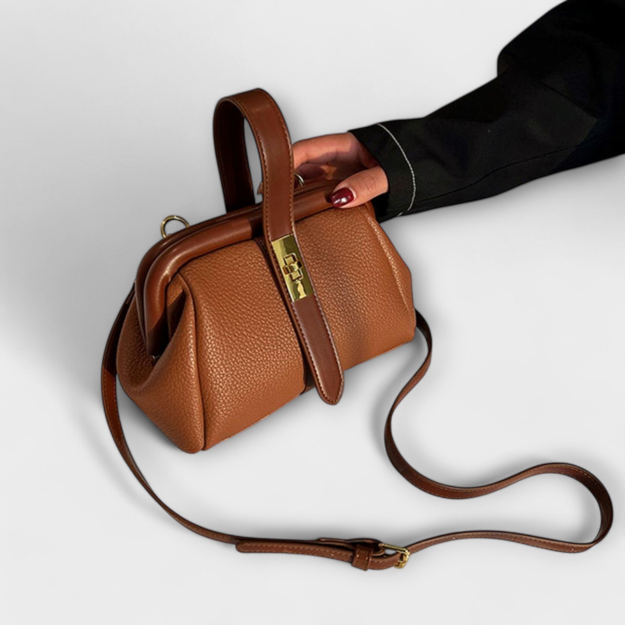 Hadleigh | Bolso cruzado mini para mujer con asa superior y broche giratorio